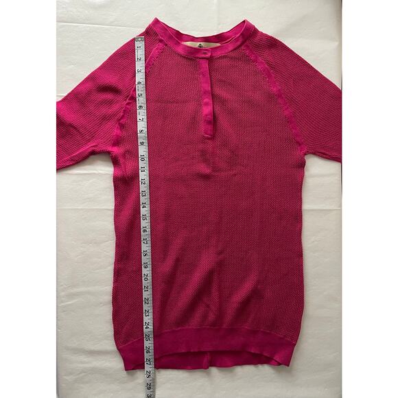 FreeLoader Waffle Knit Pullover Sweater in Hot Pink Women's Size M - Picture 6 of 6